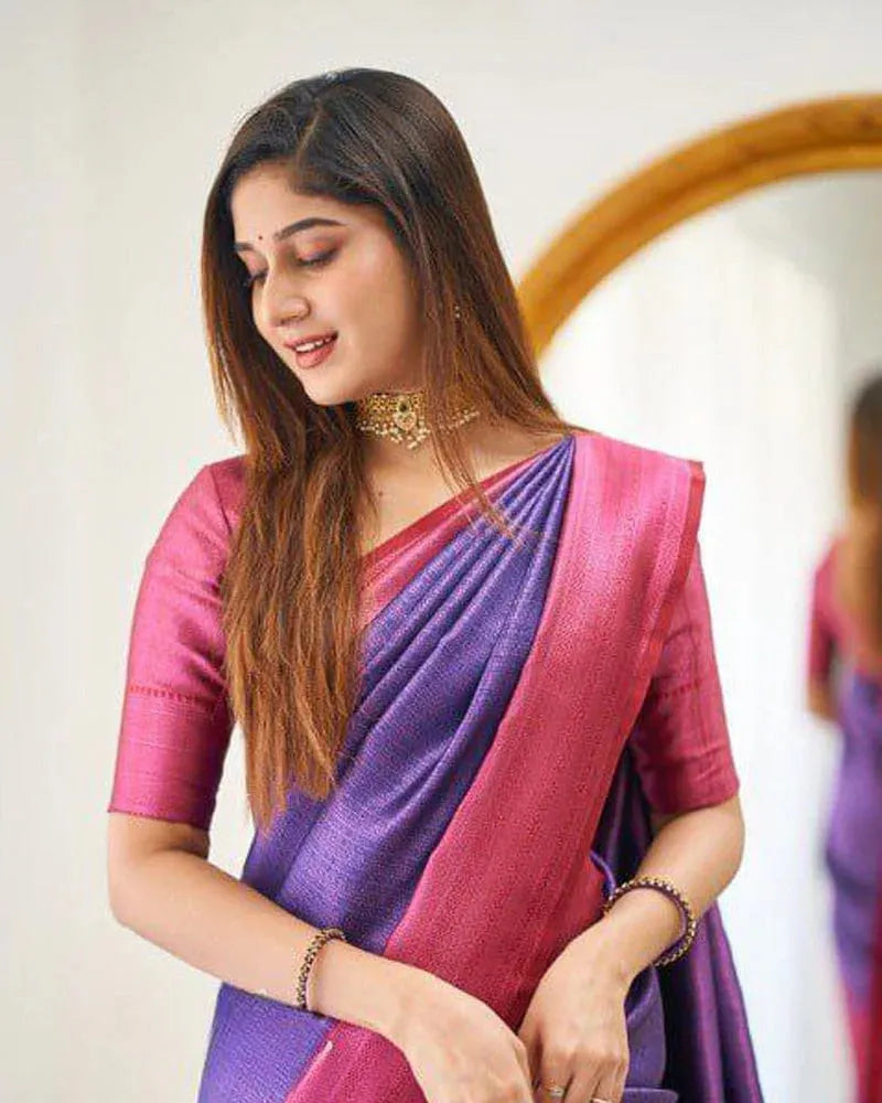 Banarasi Silk Saree With Exclusive Jacquard Border