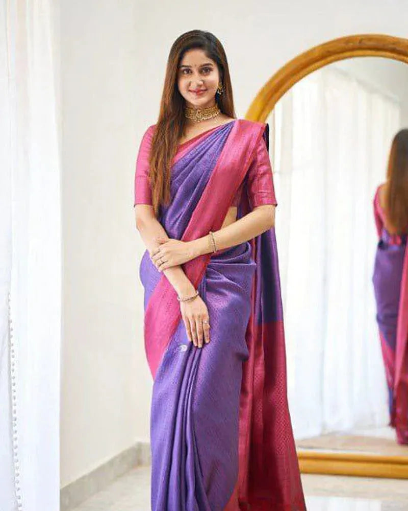 Banarasi Silk Saree With Exclusive Jacquard Border