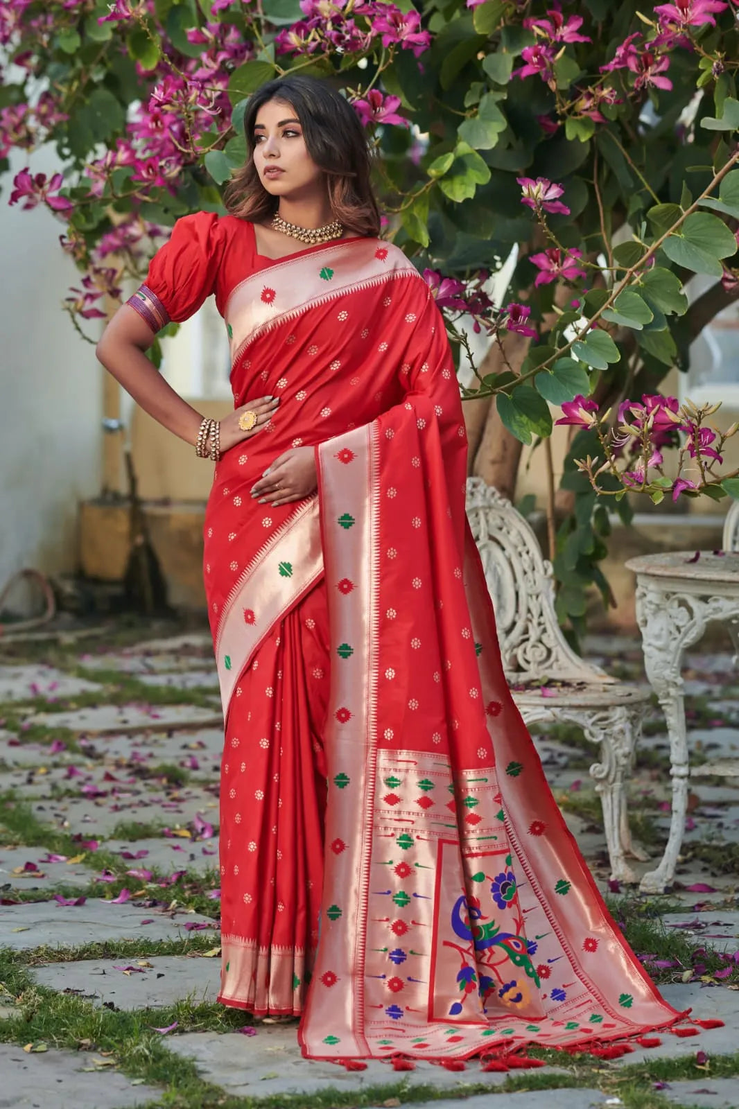 Exclusive Banarasi Soft Silk Paithani Saree with Zari Pallu