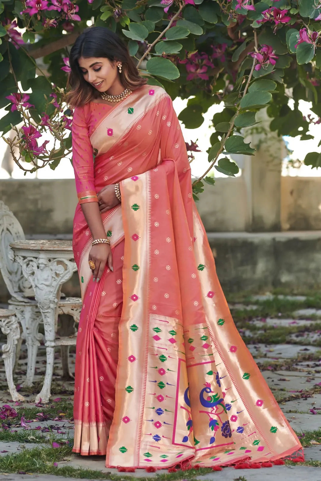 Exclusive Banarasi Soft Silk Paithani Saree with Zari Pallu